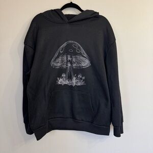 Men’s Mushroom Hoodie | Size XL | Black